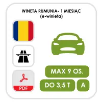 Rumunia 30 dni, kat. A - samochód osobowy (e-winieta)